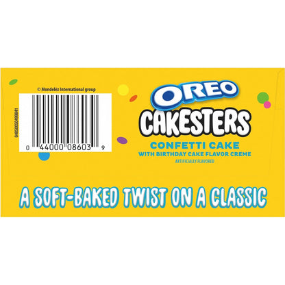 OREO Cakesters Confetti Cake Soft Snack Cakes – School Lunchbox Sweet Treat for Kids, 5 Individually Wrapped Snack Packs