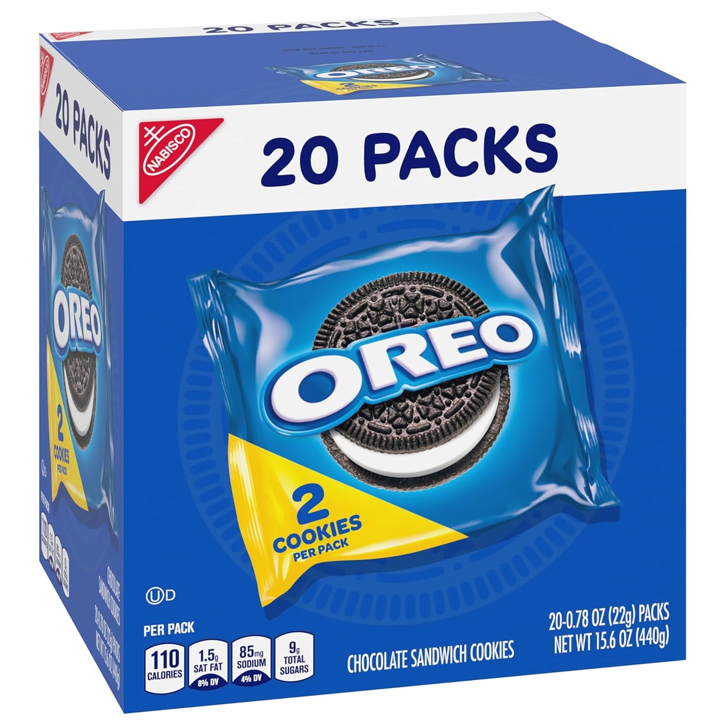 OREO Chocolate Sandwich Cookies Mini Packs – After-School Snacks for Kids & School Lunches, Kosher 40-Count Box