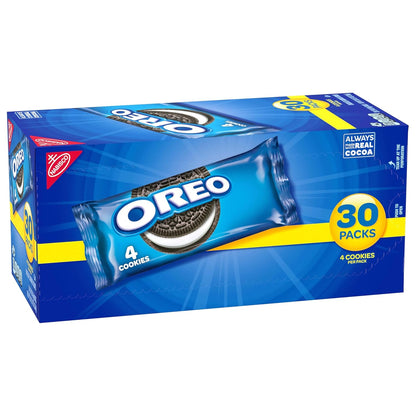 OREO Chocolate Sandwich Cookies Snack Packs – Holiday Stocking Stuffer and Care Package Treat, 30 Count