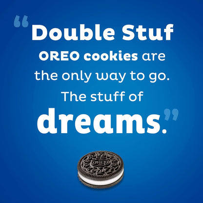 OREO Double Stuf Creme Filled Cookies – Family Pantry Staple for Lunchbox Treats, Birthday Party Favors, and Weekend Movie Nights, 24.95 oz