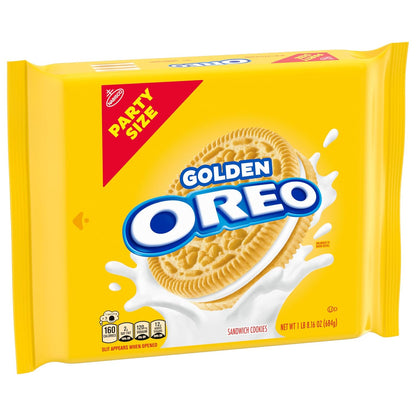 OREO Golden Sandwich Cookies 24.16 oz – Family Pantry Staple for Kids' Birthday Celebrations and Snack Time