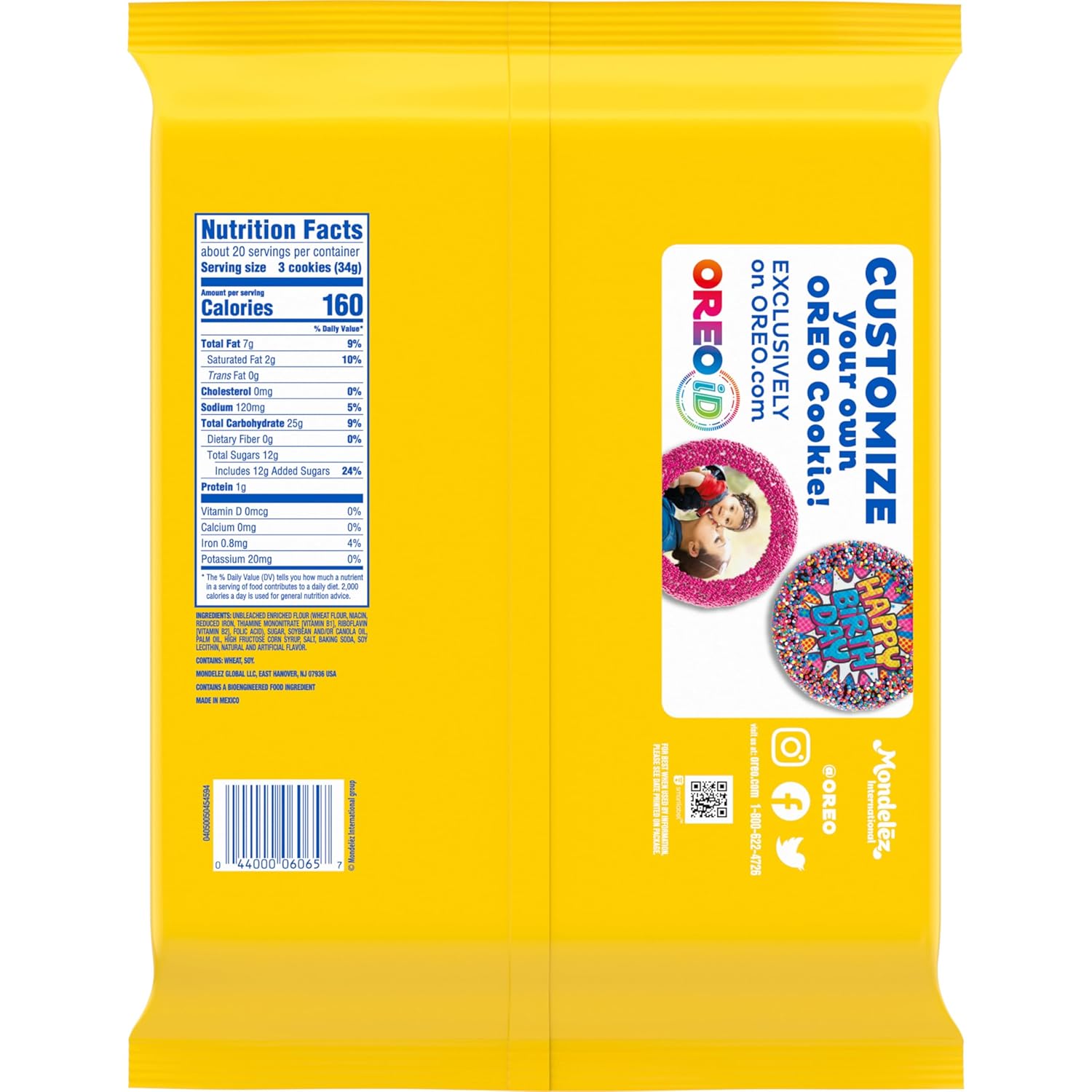 OREO Golden Sandwich Cookies 24.16 oz – Family Pantry Staple for Kids' Birthday Celebrations and Snack Time