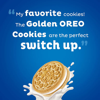 OREO Golden Sandwich Cookies 24.16 oz – Family Pantry Staple for Kids' Birthday Celebrations and Snack Time