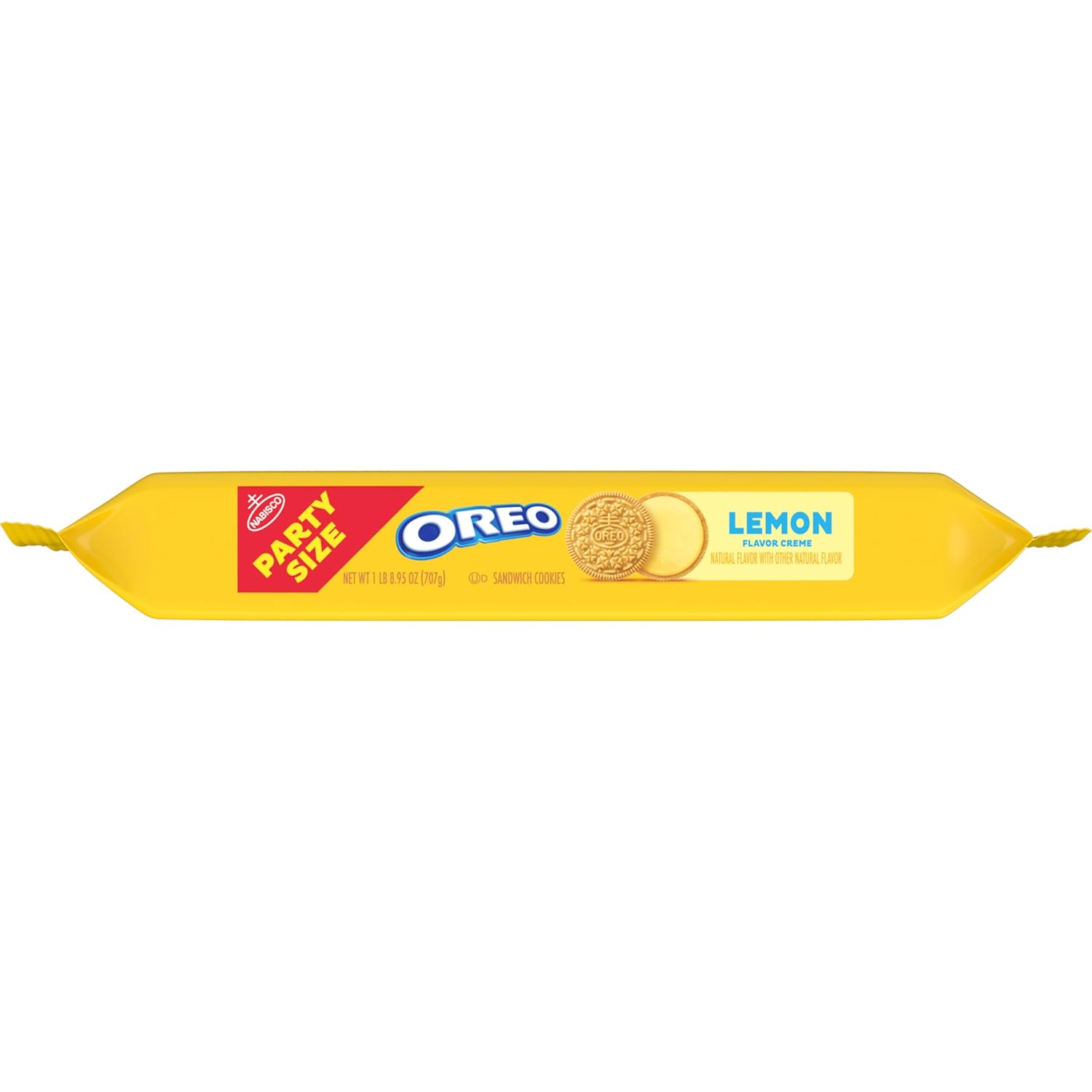 OREO Lemon Creme Cookies – After-School Treat for Children, Golden Vanilla Wafers Party Pack 24.95 oz