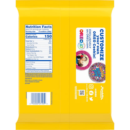 OREO Lemon Creme Cookies – After-School Treat for Children, Golden Vanilla Wafers Party Pack 24.95 oz