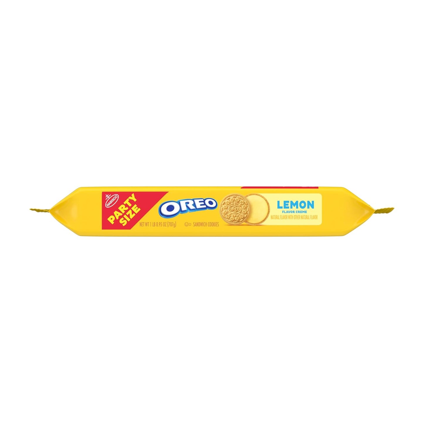 OREO Lemon Creme Cookies – After-School Treat for Children, Golden Vanilla Wafers Party Pack 24.95 oz