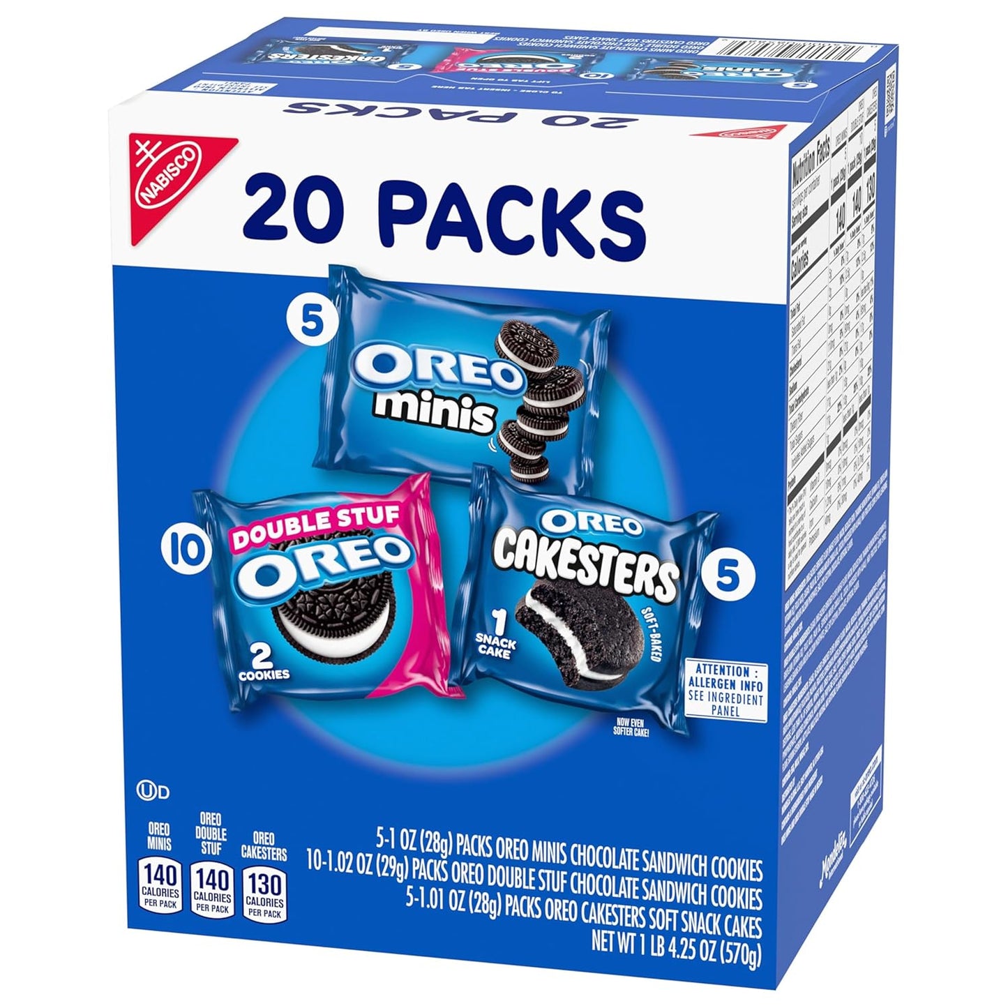 OREO Lovers Variety Pack – Holiday Stocking Stuffer and Easter Basket Filler, 20 Snack Packs