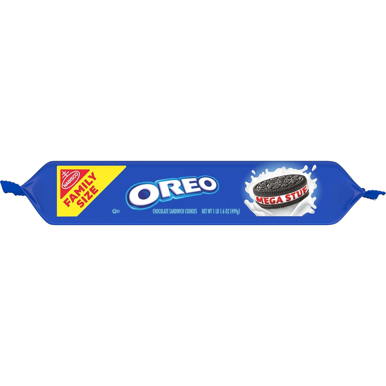 OREO Mega Stuf Cookies – Parent-Approved Pantry Treat for School-Age Kids, Resealable 17.6 oz Family Pack