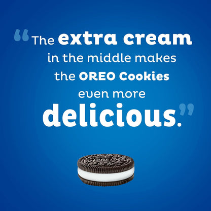 OREO Mega Stuf Cookies – Parent-Approved Pantry Treat for School-Age Kids, Resealable 17.6 oz Family Pack