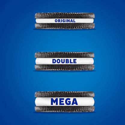 OREO Mega Stuf Cookies – Parent-Approved Pantry Treat for School-Age Kids, Resealable 17.6 oz Family Pack