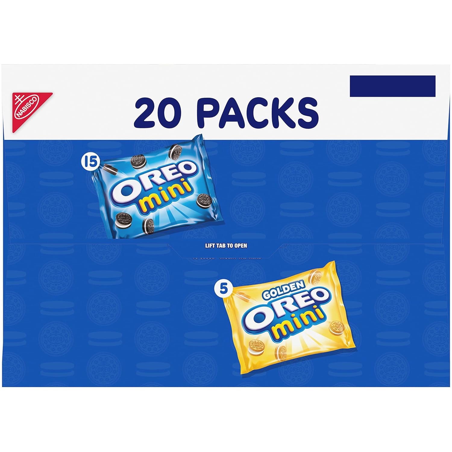 OREO Mini Mix Sandwich Cookies Variety Pack for Kids Birthday Party Favors and Treasure Box Rewards, 20 Packs