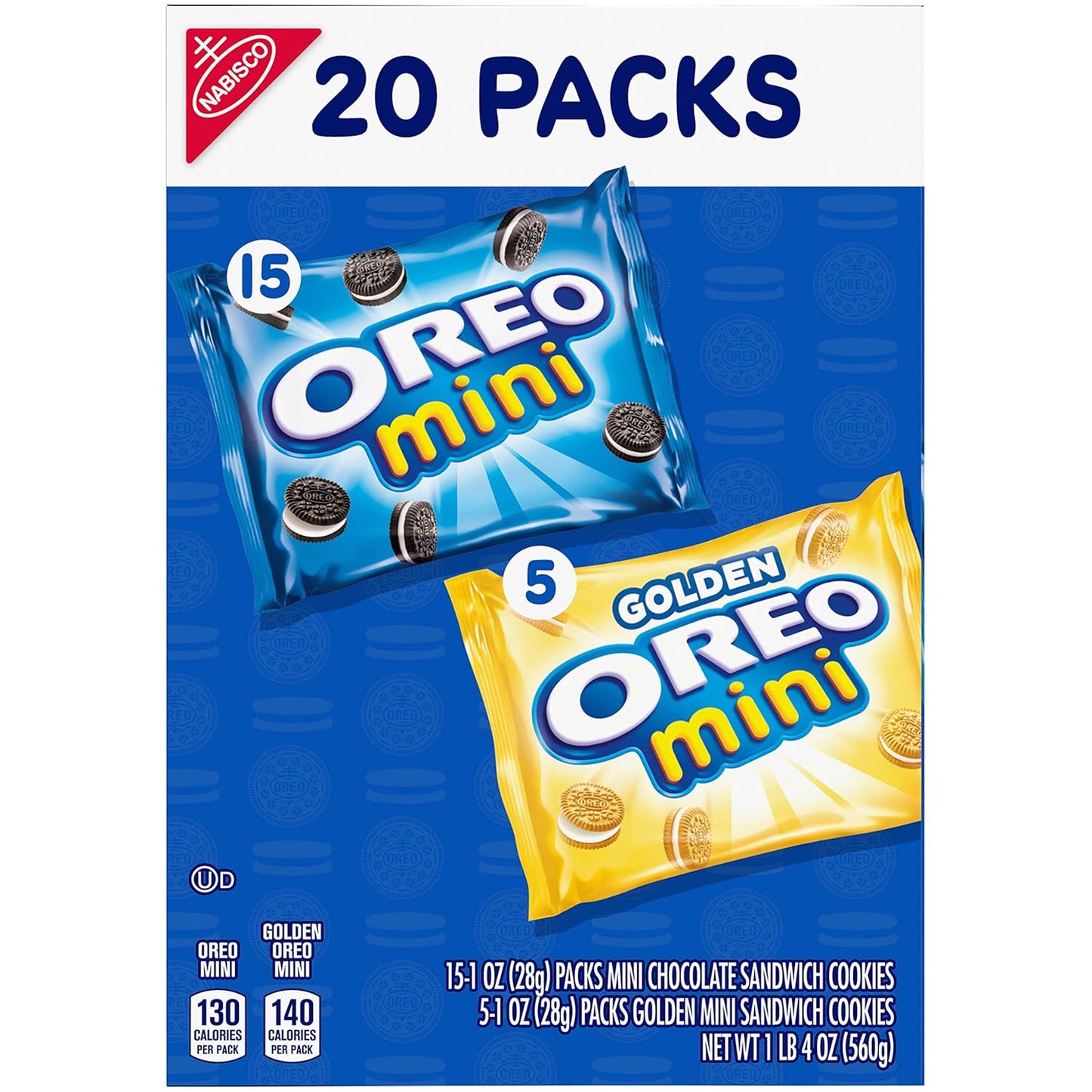 OREO Mini Mix Sandwich Cookies Variety Pack for Kids Birthday Party Favors and Treasure Box Rewards, 20 Packs
