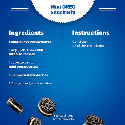 OREO Mini Mix Sandwich Cookies Variety Pack for Kids Birthday Party Favors and Treasure Box Rewards, 20 Packs