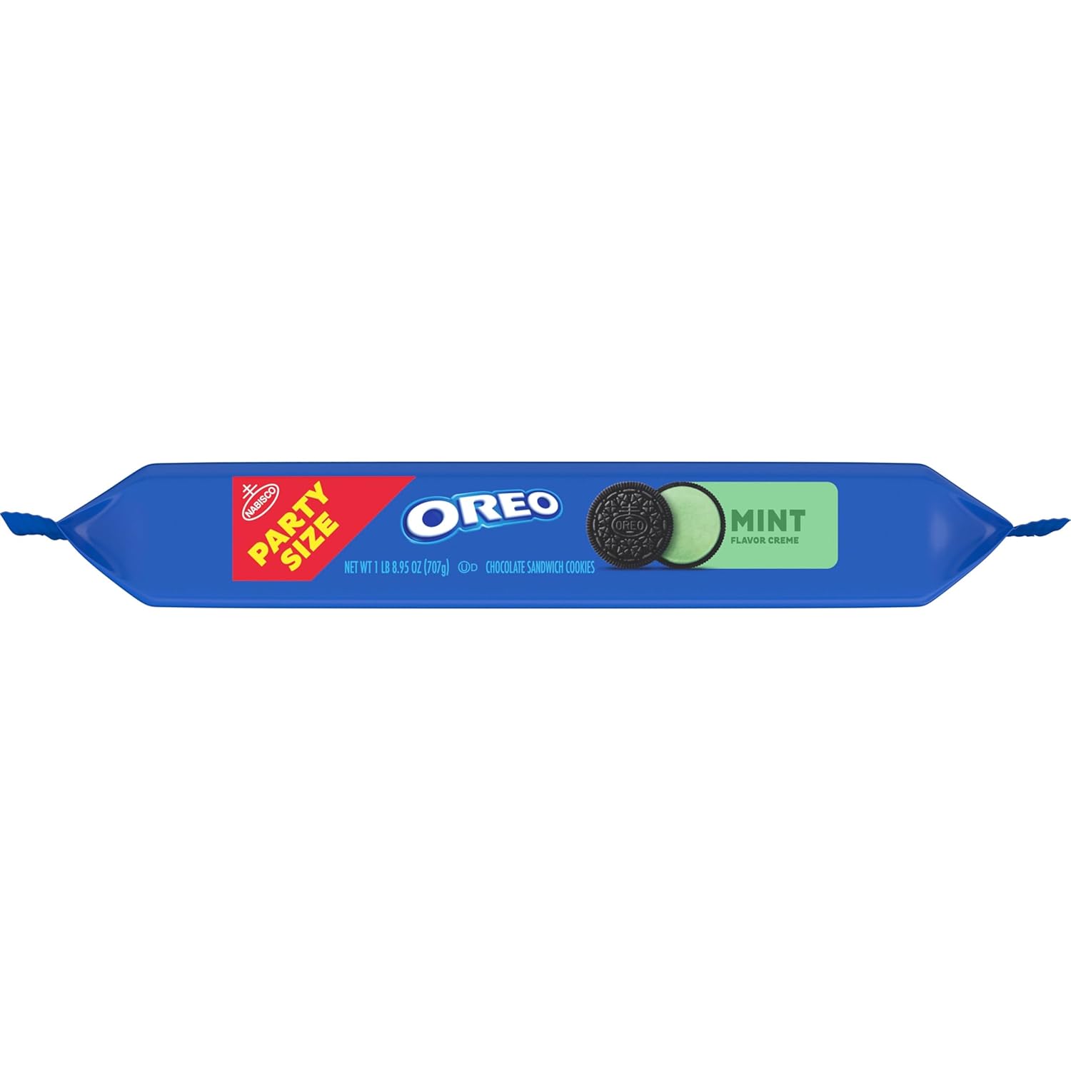 OREO Mint Creme Cookies Party Size Resealable Pouch 24.95 oz – Family Snack Pack for School Lunches and Playdates