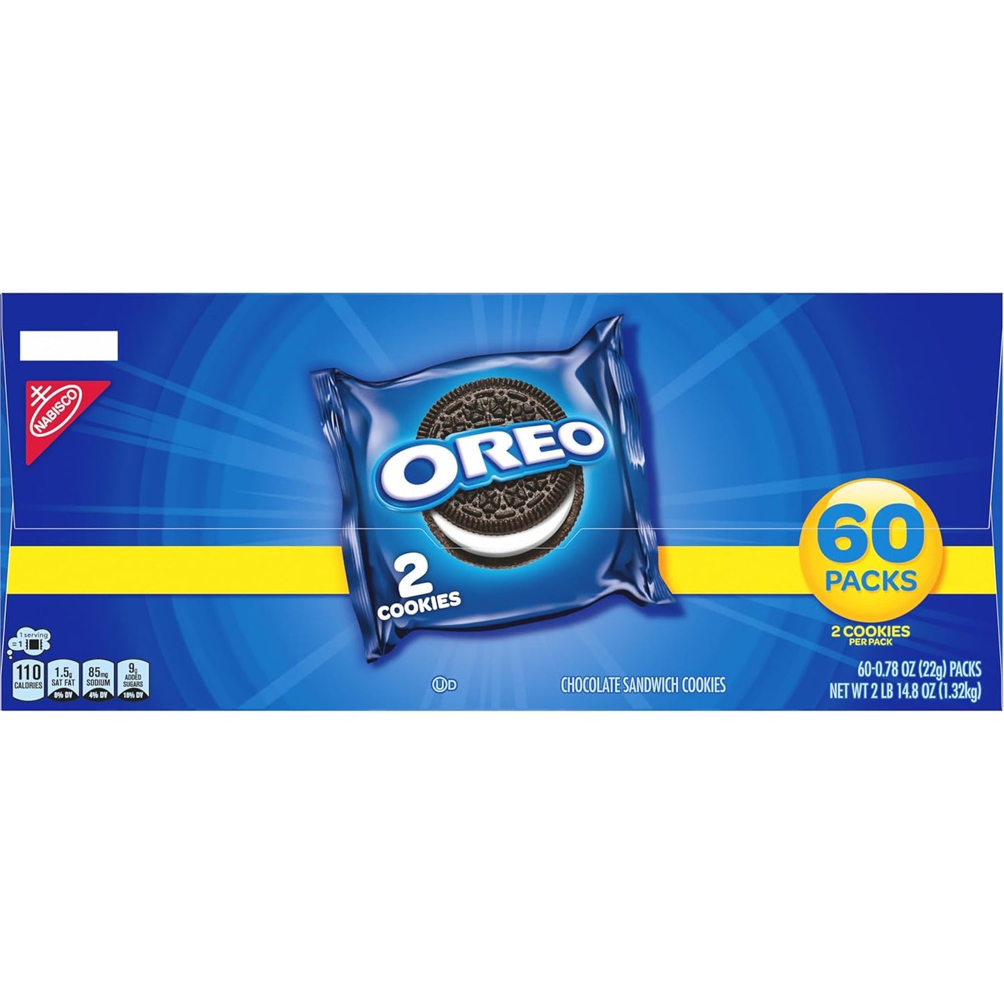 OREO Pre-Portioned 2-Cookie Packs, Bulk Office Snack for Vending Stations and Conference Rooms