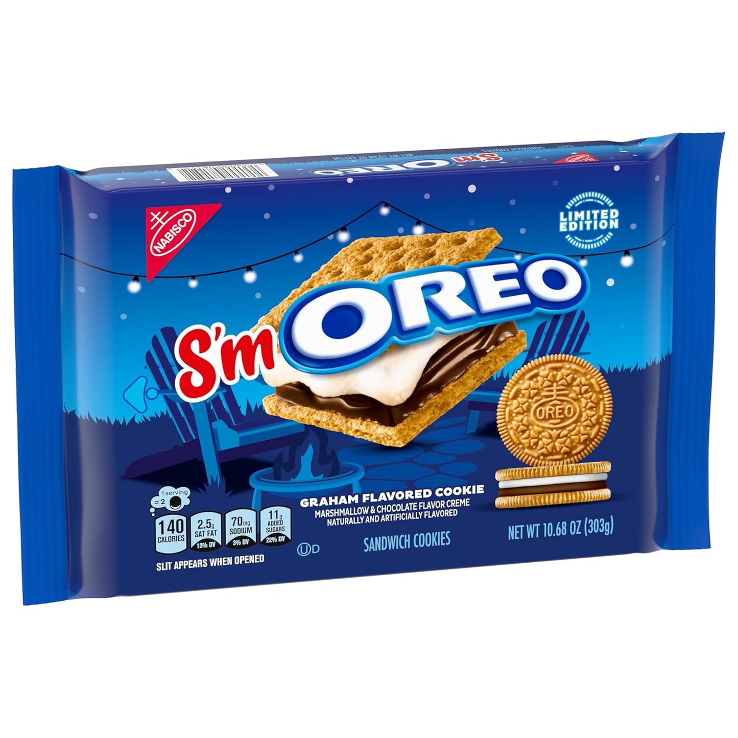 OREO S'mOREO Sandwich Cookies – Fun Limited Edition Hostess Gift for Summer Parties and Housewarmings, 10.68 oz