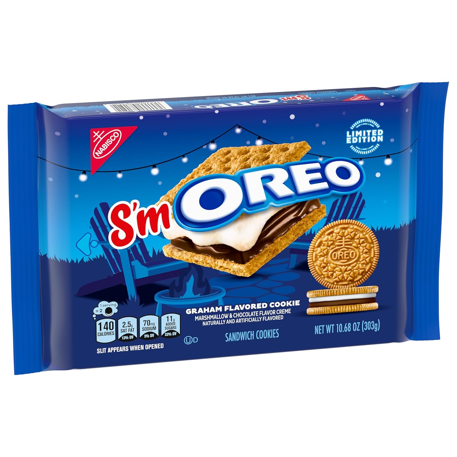 OREO S'mOREO Sandwich Cookies – Fun Limited Edition Hostess Gift for Summer Parties and Housewarmings, 10.68 oz