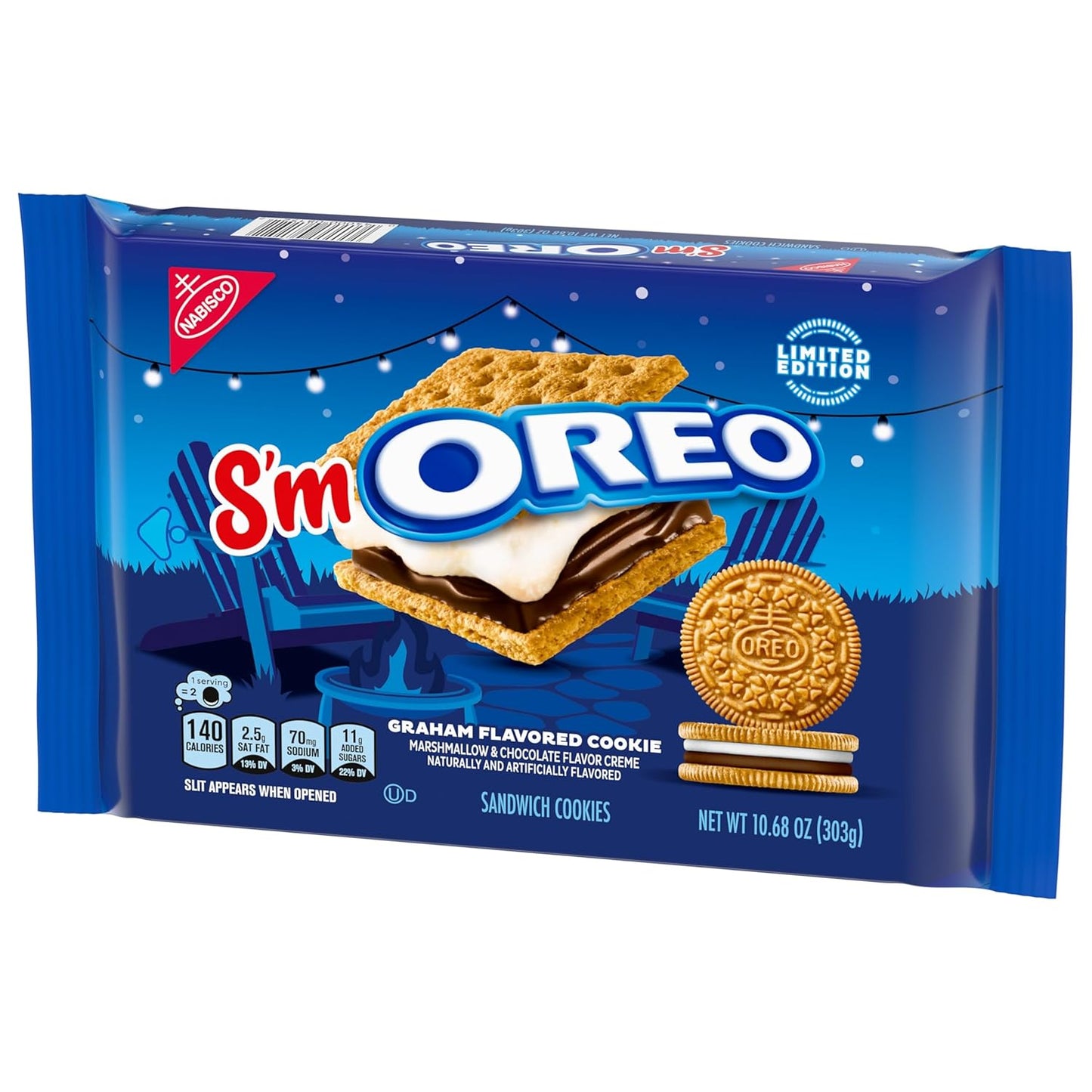 OREO S'mOREO Sandwich Cookies – Fun Limited Edition Hostess Gift for Summer Parties and Housewarmings, 10.68 oz