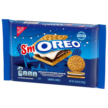 OREO S'mOREO Sandwich Cookies – Fun Limited Edition Hostess Gift for Summer Parties and Housewarmings, 10.68 oz