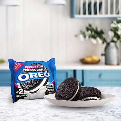 OREO Zero Sugar Cookies Snack Packs – Sugar-Conscious Pantry Staple for Low-Carb Dieters, Aspartame-Free Treat