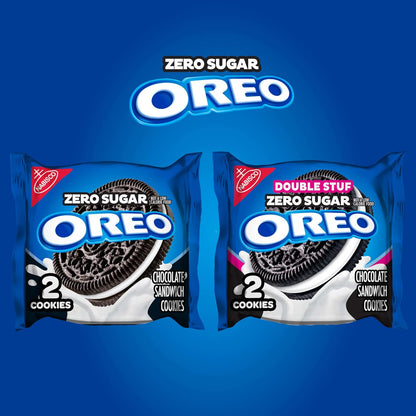 OREO Zero Sugar Cookies Snack Packs – Sugar-Conscious Pantry Staple for Low-Carb Dieters, Aspartame-Free Treat
