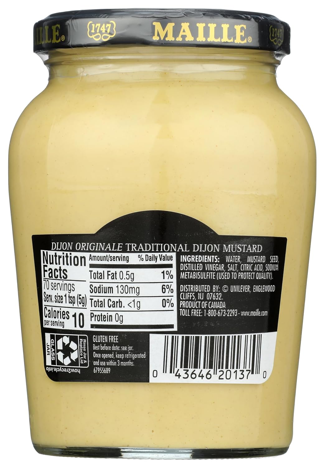 originale dijon style with creamy texture and smooth finish