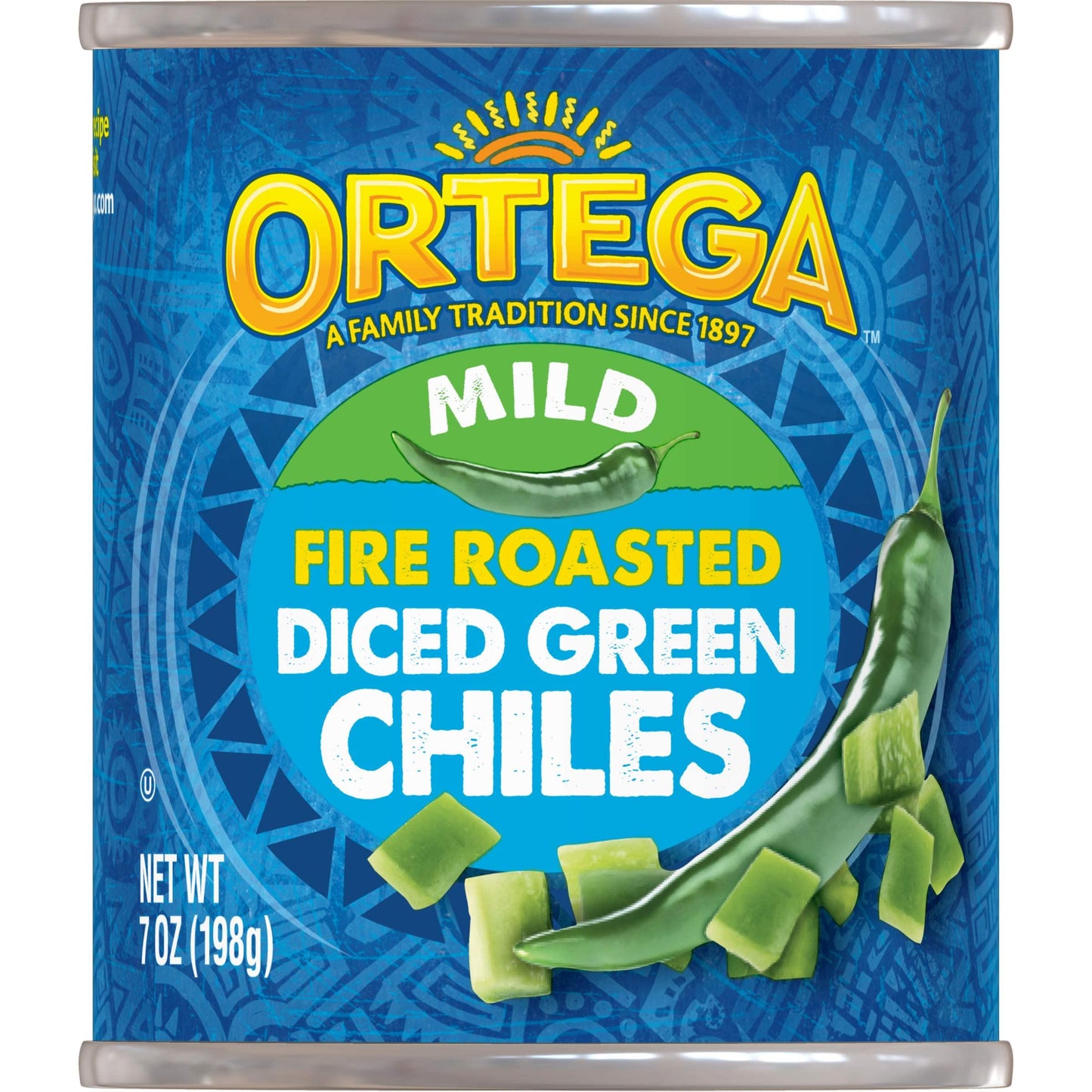 Ortega Diced Green Chiles, Mild, 7 oz — Shelf-Stable Staple for Camping and Tailgating Cooks