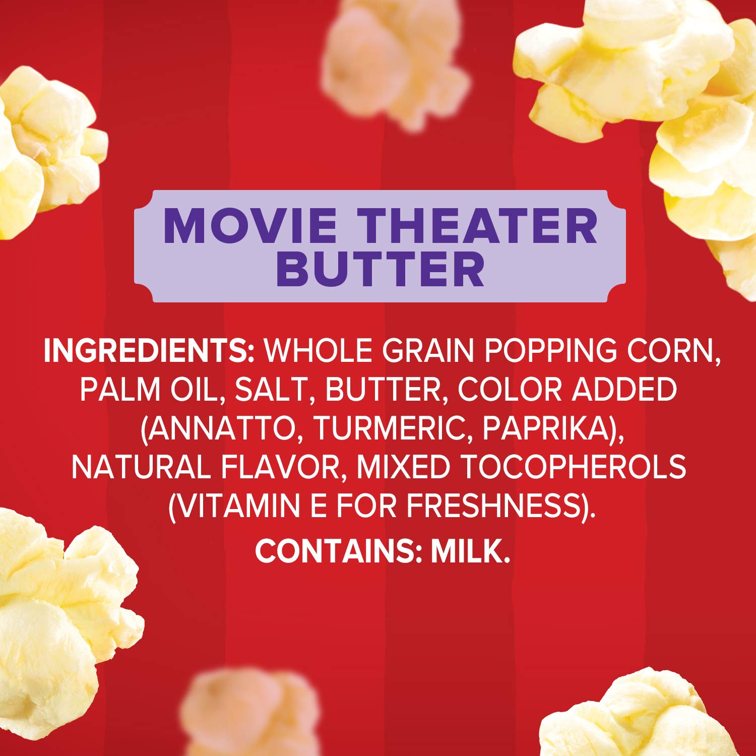 Orville Redenbacher's Movie Theater Butter Microwave Popcorn + Tub – Clean Snack Solution for Clutter-Free Living Rooms