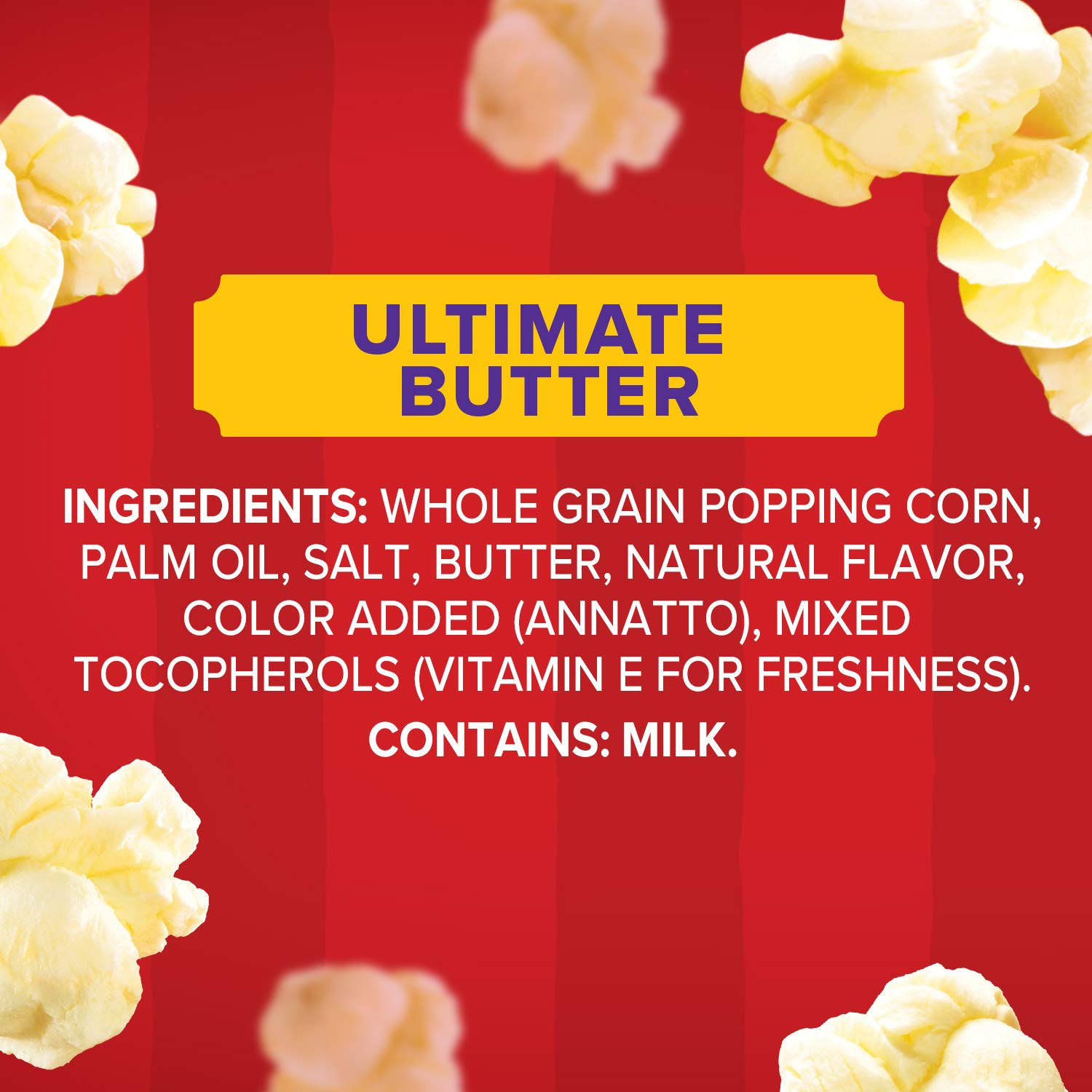 Orville Redenbacher's Ultimate Butter Microwave Popcorn 12-Count Whole Grain Fiber Snack for Mindful Evening Wind-Down