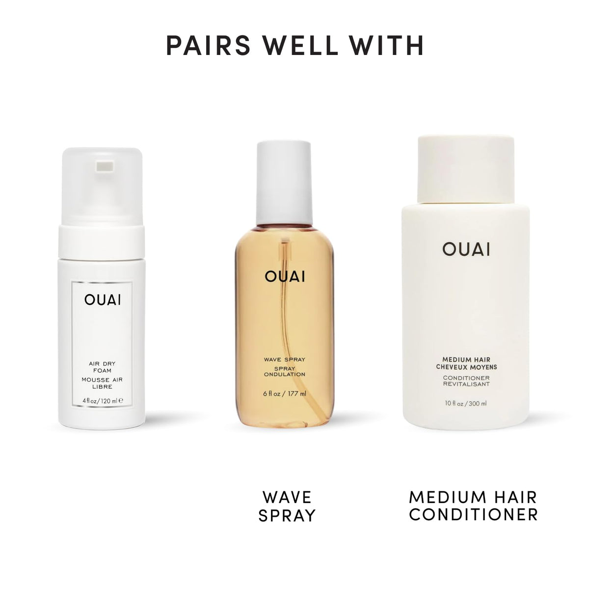 OUAI Air Dry Foam – Valentine's Day Beauty Gift for the Curly-Haired Best Friend, Frizz-Free Air-Dry Foam