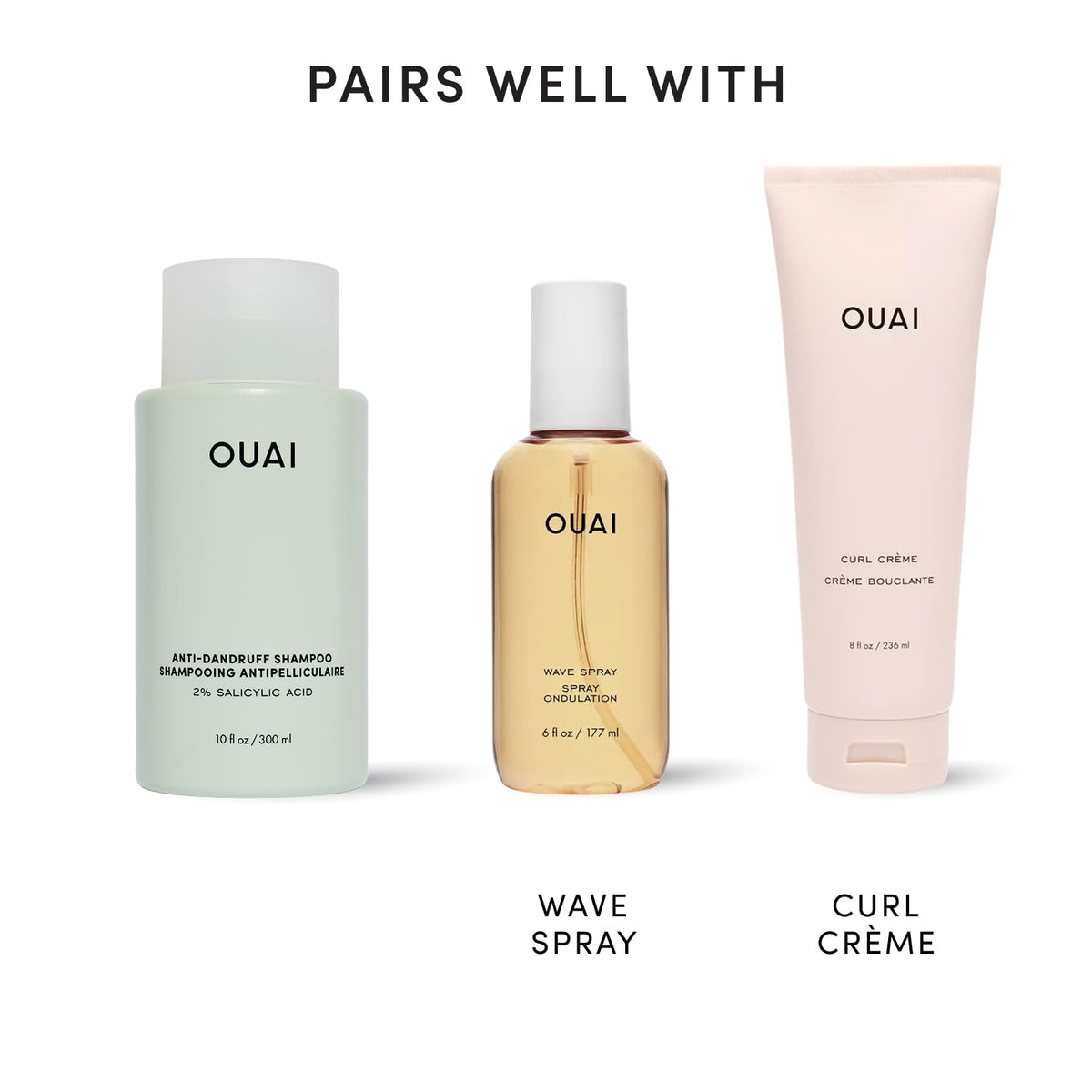 OUAI Anti Dandruff Shampoo – Stress-Relieving Scalp Treatment for Your Wind-Down Shower Ritual, 10 Fl Oz