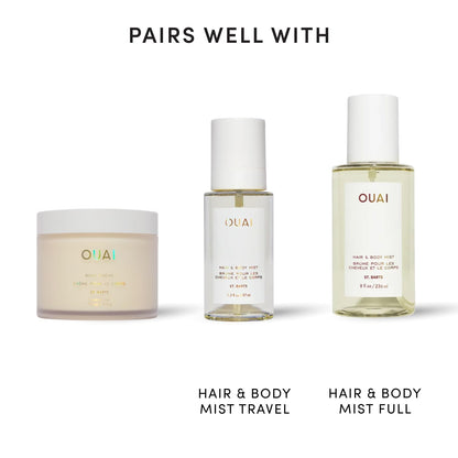 OUAI Body Cream – Mindful Bath Time Hydration for Women, Coconut Oil Whipped Softener