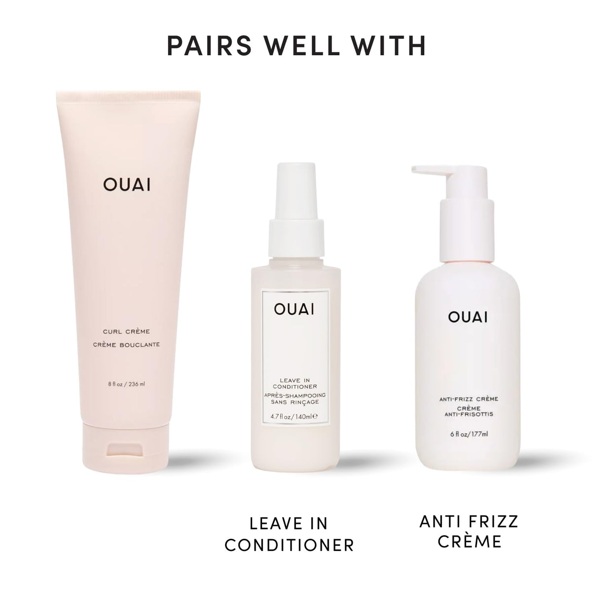 OUAI Curl Cream - Clean Defining Cream for Curly Hair, Capsule Bathroom Essential with No Unnecessary Steps