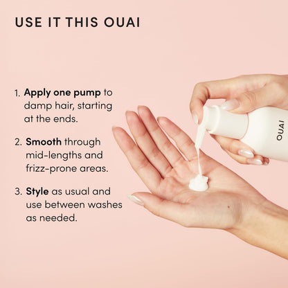 OUAI Frizz Cream - High-End Hair Styling for Elegant Bathrooms and Salon-Quality Finishing