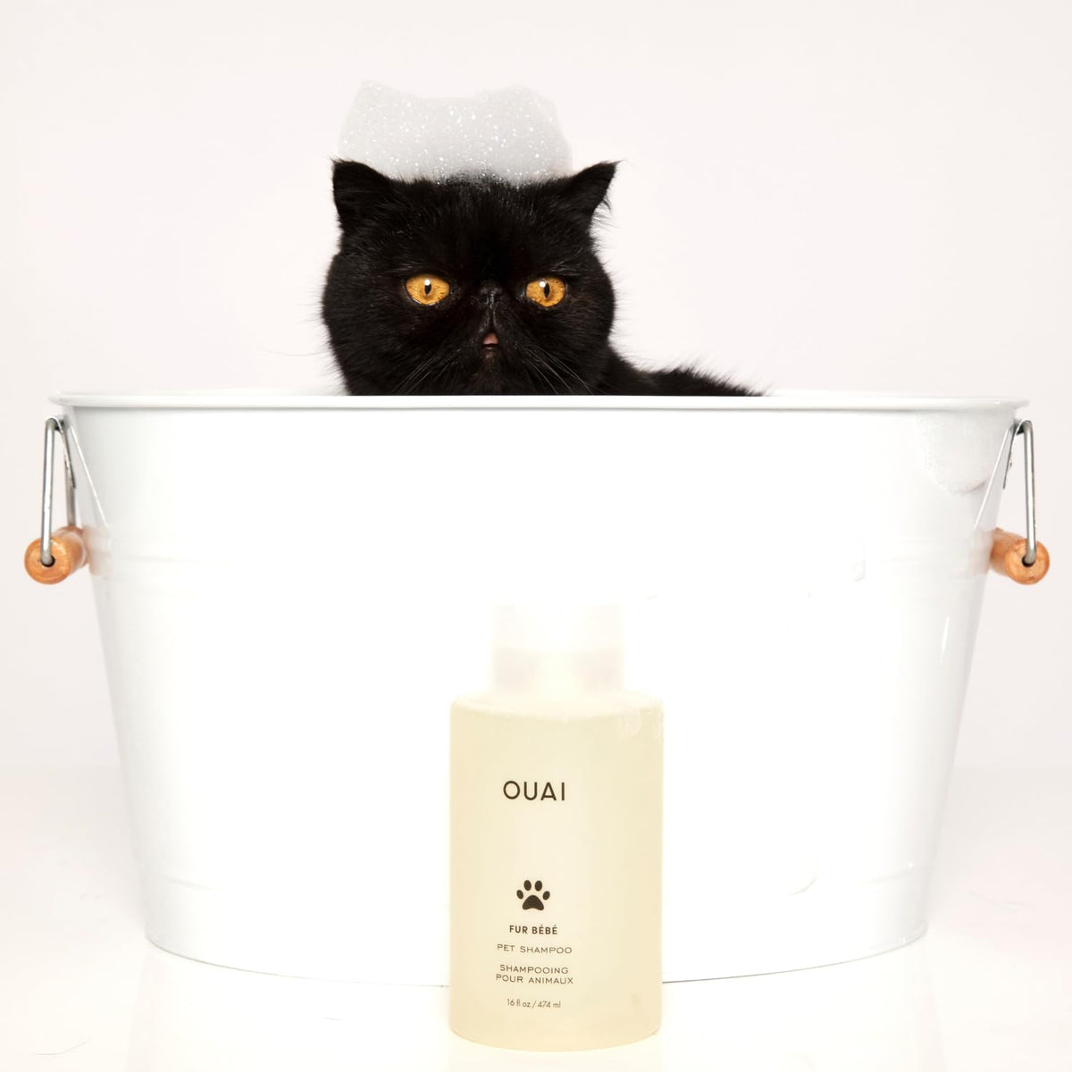 OUAI Fur Bébé Pet Shampoo - Elevated Housewarming Gift for New Pet Parents and Multi-Pet Households, Vegan Formula (16 Fl oz)