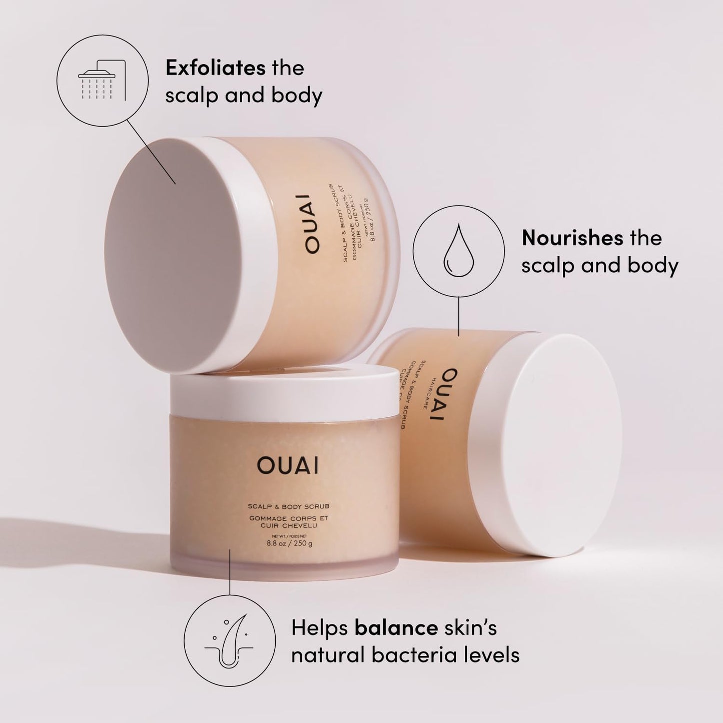 OUAI Travel Kit – Premium Travel Size Hair Collection with Heat Protection and Apple Cider Vinegar Detox