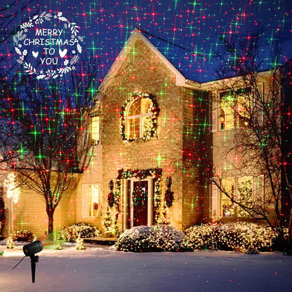 Outdoor Laser Lights Christmas Projector – Portable Star Pattern Landscape Light for Backyard Camping and Outdoor Dining, 6h Timer