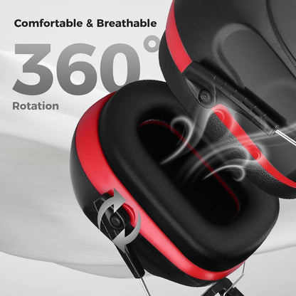 over-the-head fit type with passive sound isolation (no batteries or electronics required)
