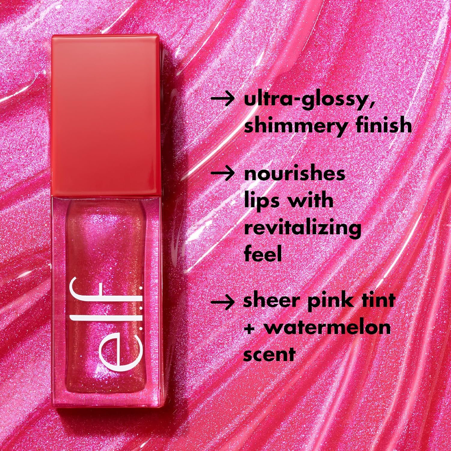 oversized plush applicator that glides nourishing fruit oils across lips in one pass