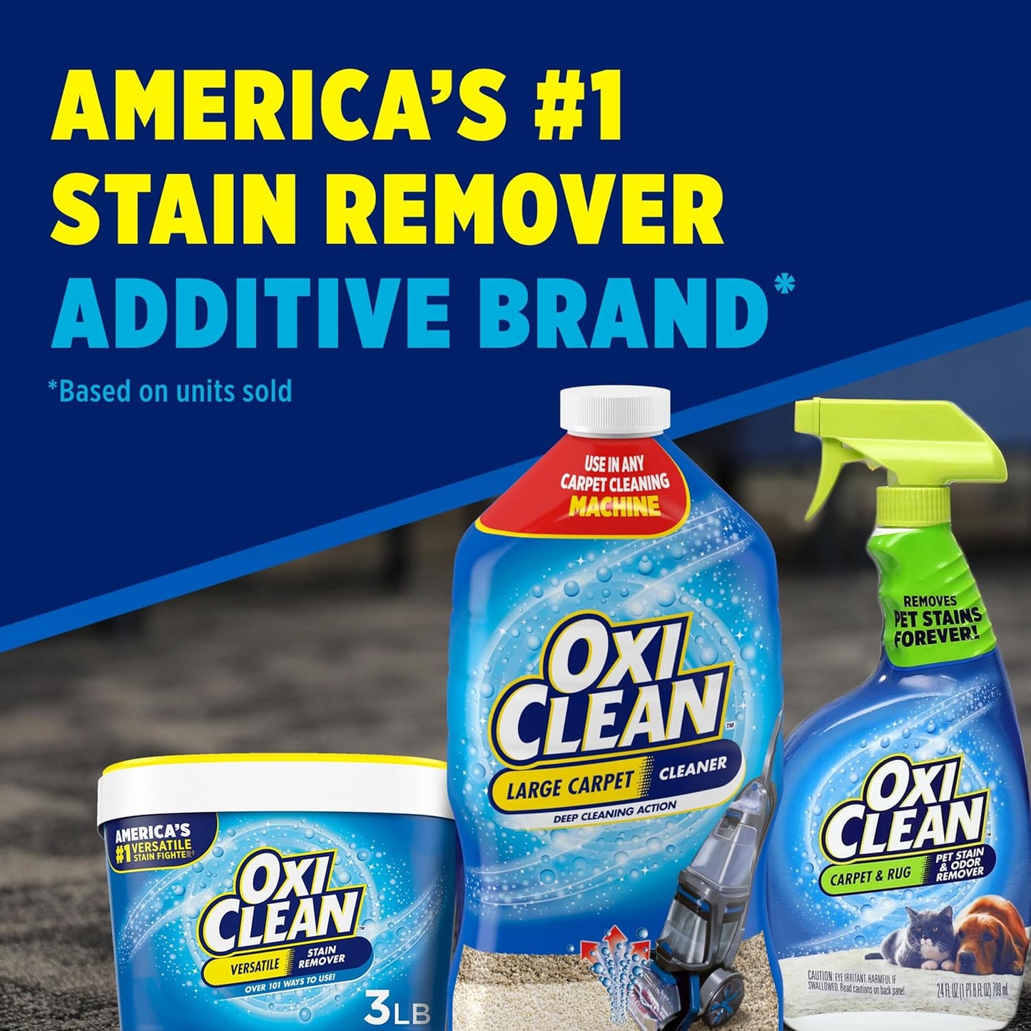 OxiClean Large Carpet Cleaner – Stripped-Down Wall-to-Wall Refresh for Clutter-Free Living Rooms, 64 fl oz