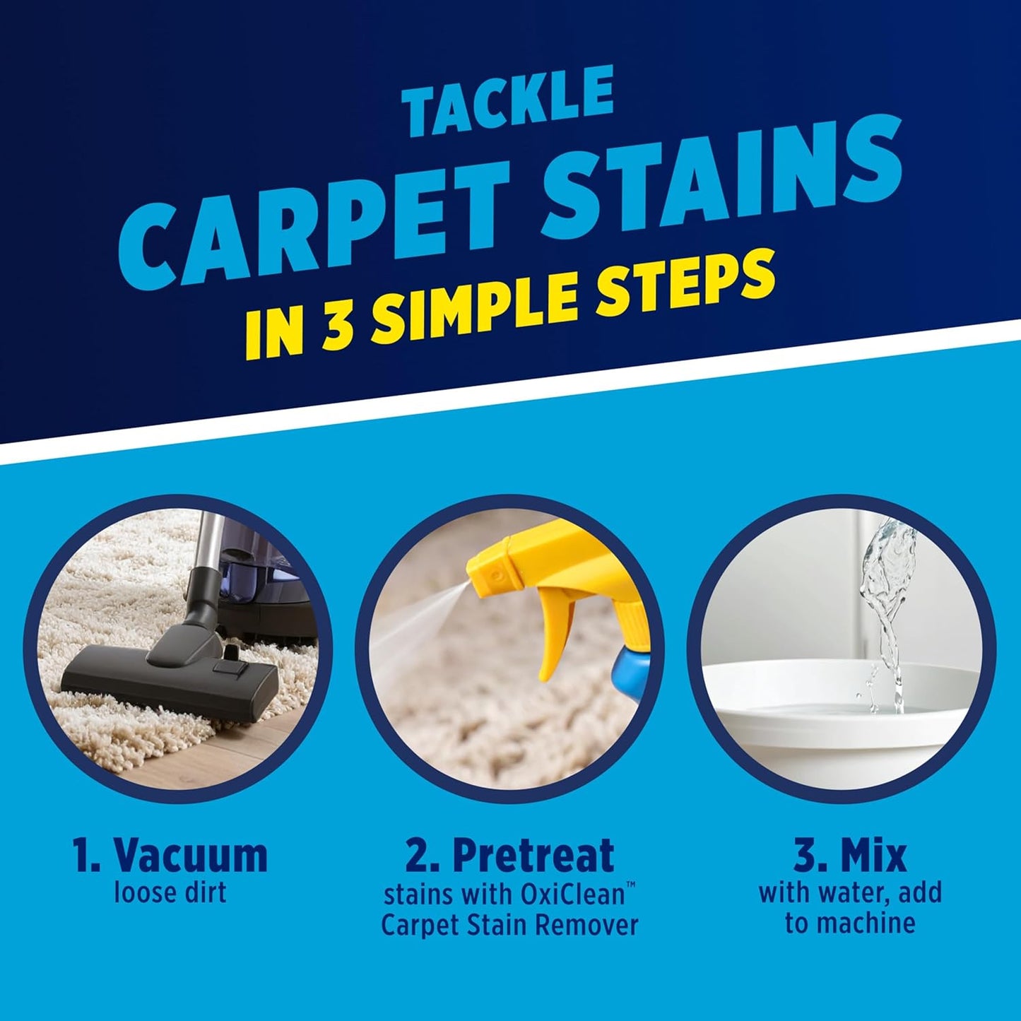 OxiClean Large Carpet Cleaner – Stripped-Down Wall-to-Wall Refresh for Clutter-Free Living Rooms, 64 fl oz