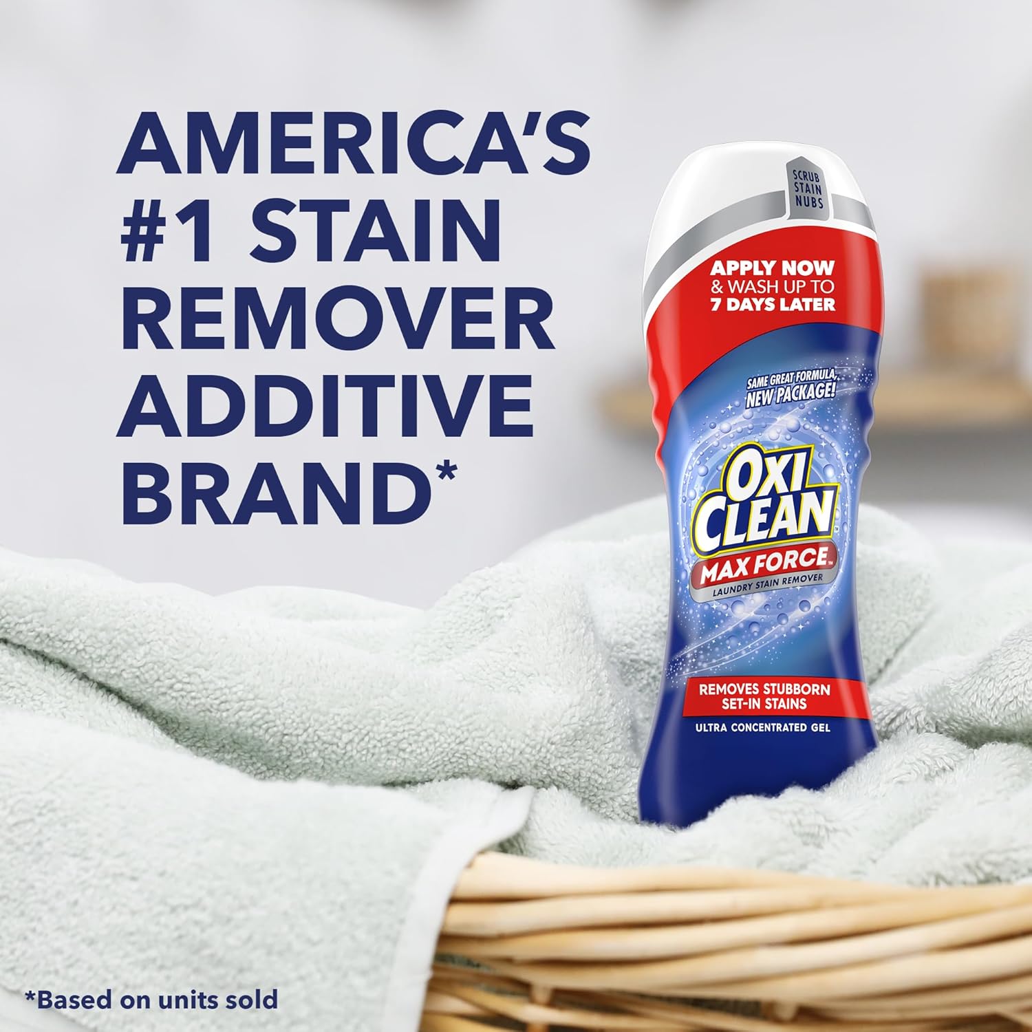 OxiClean Max Force Gel Stick – Single-Product Stain Remover for Clutter-Free Laundry Room Counters