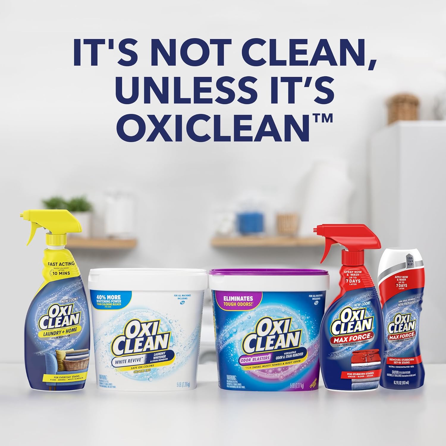 OxiClean Max Force Gel Stick – Single-Product Stain Remover for Clutter-Free Laundry Room Counters