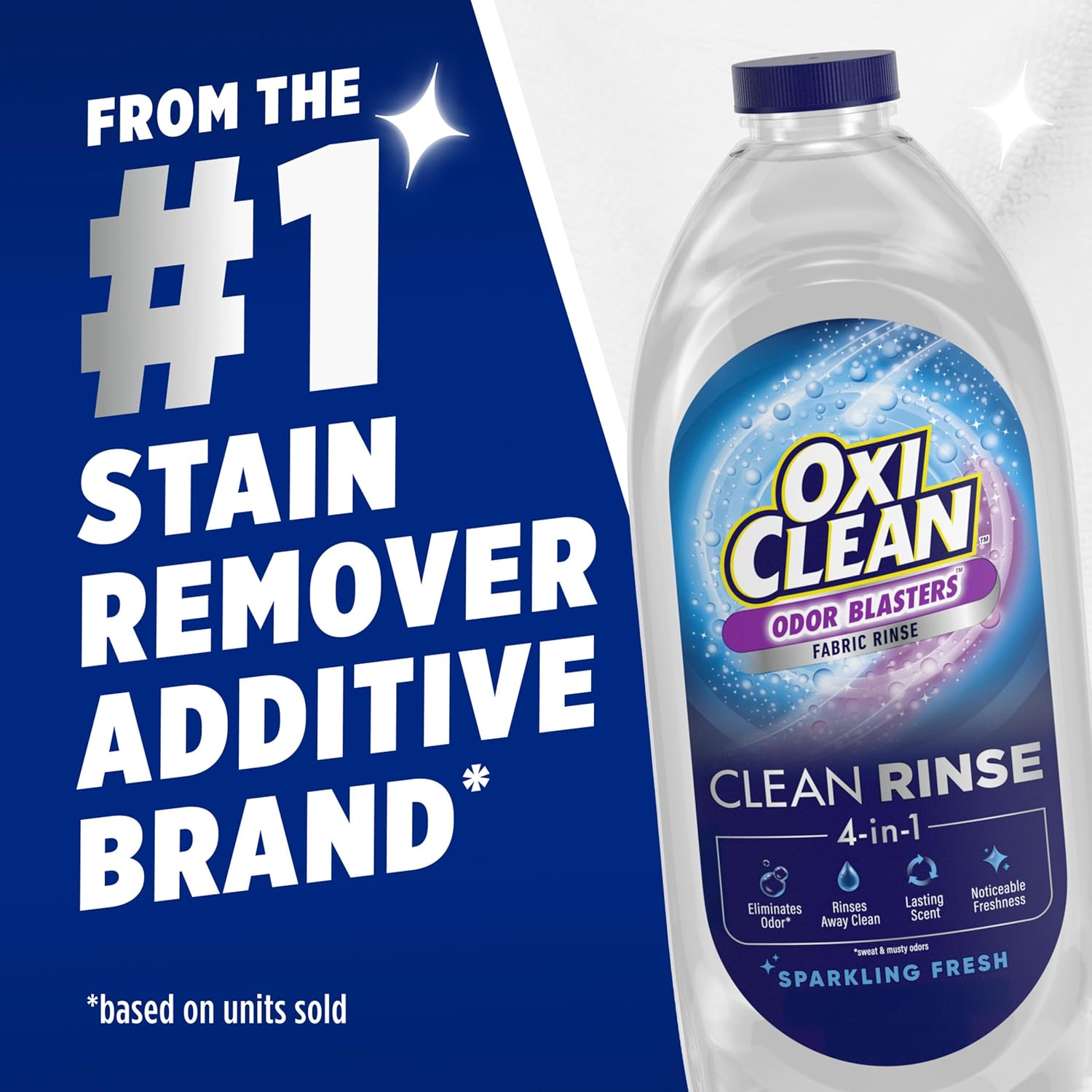 OxiClean Odor Blasters Fabric Rinse – Thoughtful Housewarming Gift for New Homeowners, Laundry Starter Must-Have, Sparkling Fresh Scent, 50 fl oz