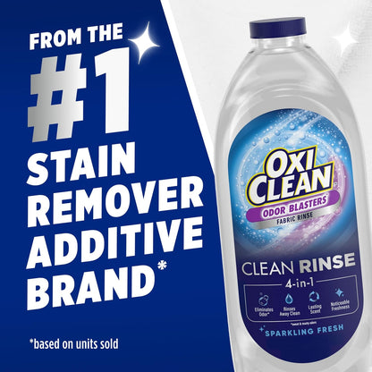 OxiClean Odor Blasters Fabric Rinse – Thoughtful Housewarming Gift for New Homeowners, Laundry Starter Must-Have, Sparkling Fresh Scent, 50 fl oz