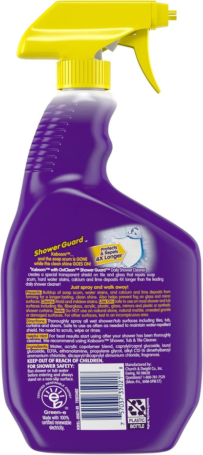 OxiClean Shower Guard Daily Shower Cleaner – Spa-Style Master Bathroom Upkeep, Anti-Fog Mirror Spray