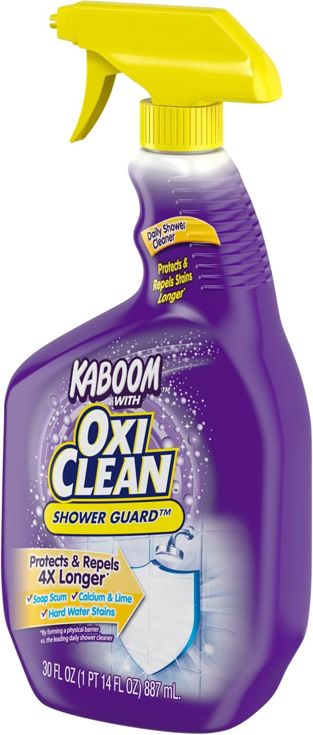 OxiClean Shower Guard Daily Shower Cleaner – Spa-Style Master Bathroom Upkeep, Anti-Fog Mirror Spray