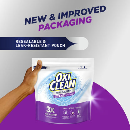 OxiClean Triple Action Odor and Stain Remover Powder for Pet-Safe Stain and Odor Removal