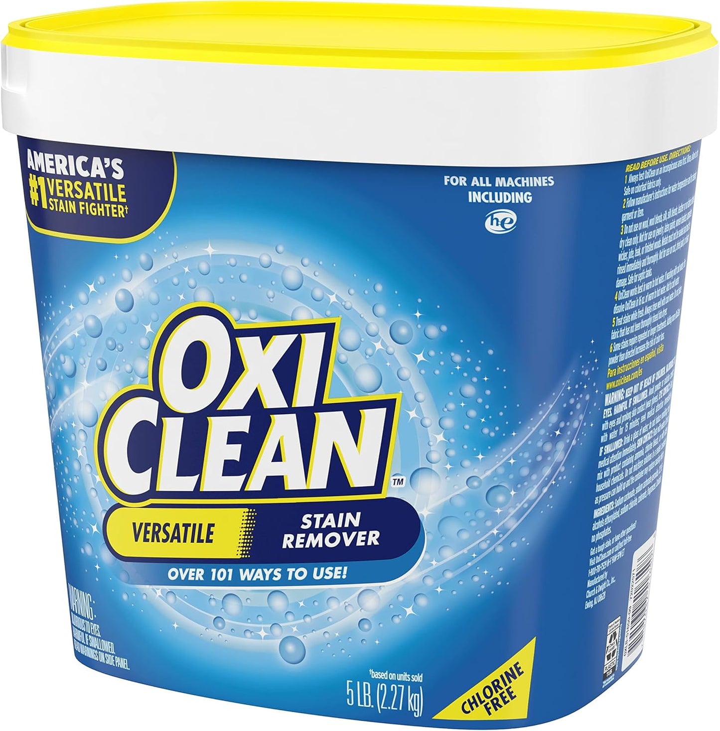 OxiClean Versatile Stain Remover Powder, 5 lb – Practical Housewarming Gift for New Homeowners and Renters