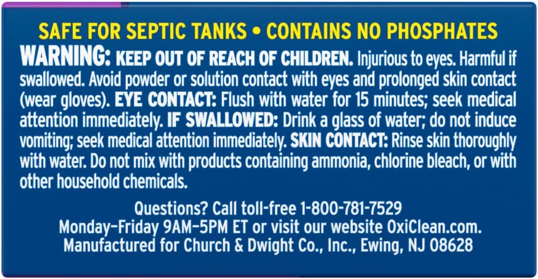 OxiClean Washing Machine Cleaner with Odor Blasters – Septic Safe Washer Cleaner for Family Laundry Room, No Harsh Chemicals, 4-Count